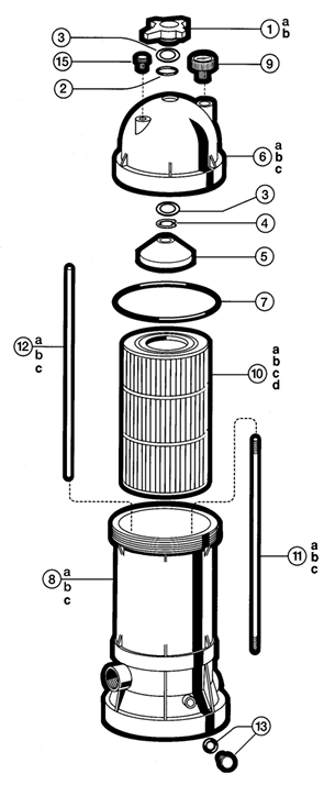 Parts List for Parts List: Hayward 120 Sq. Ft. Star-Clear Plus Cartridge Filter