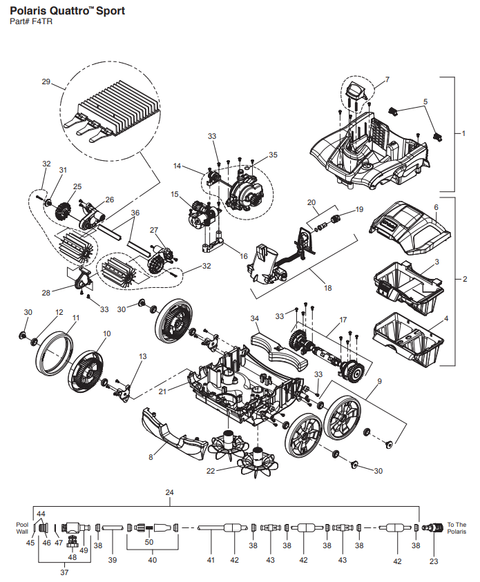 Polaris Quattro Sport Parts and Accessories