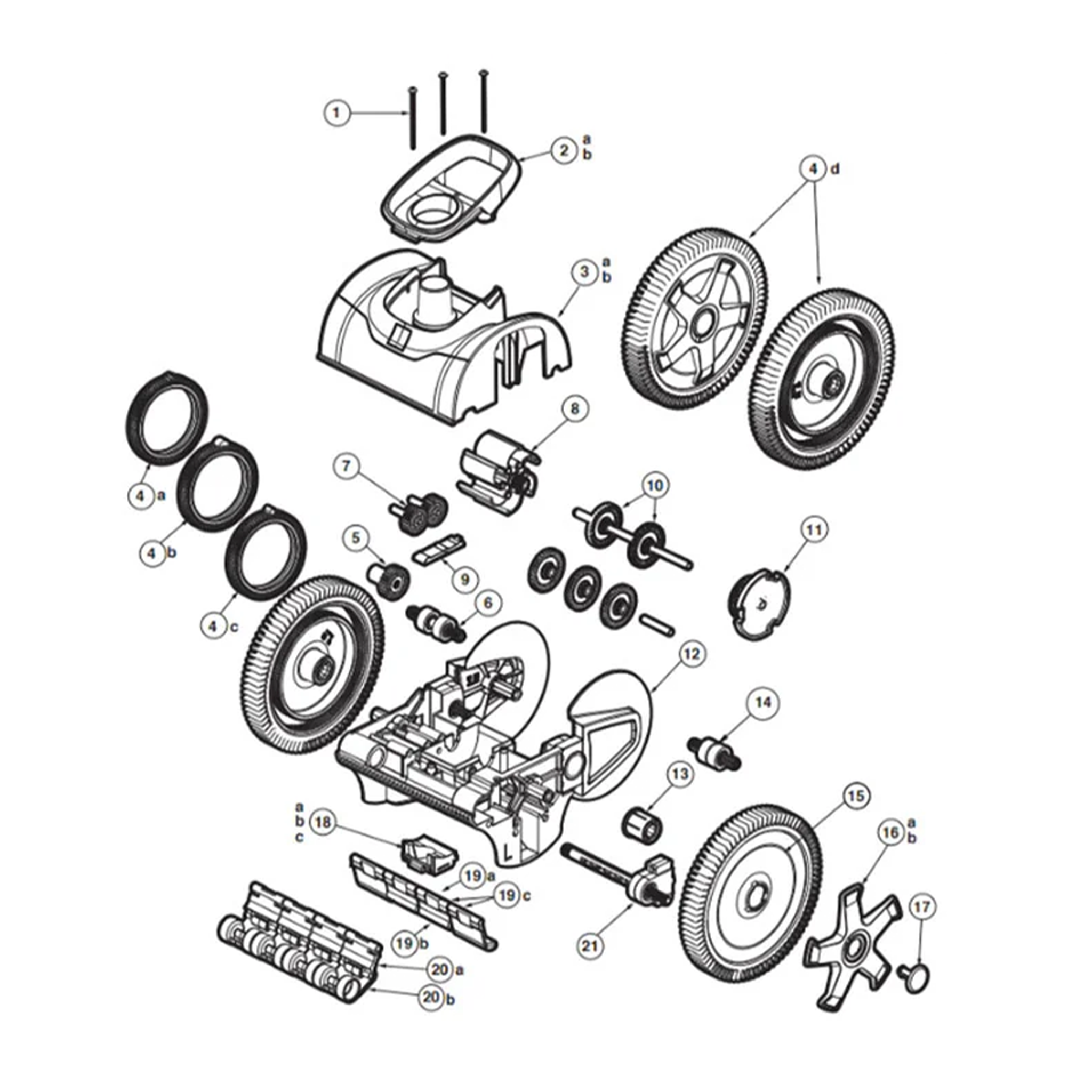 Parts List for Cleaner Parts List: AquaNaut 400-450