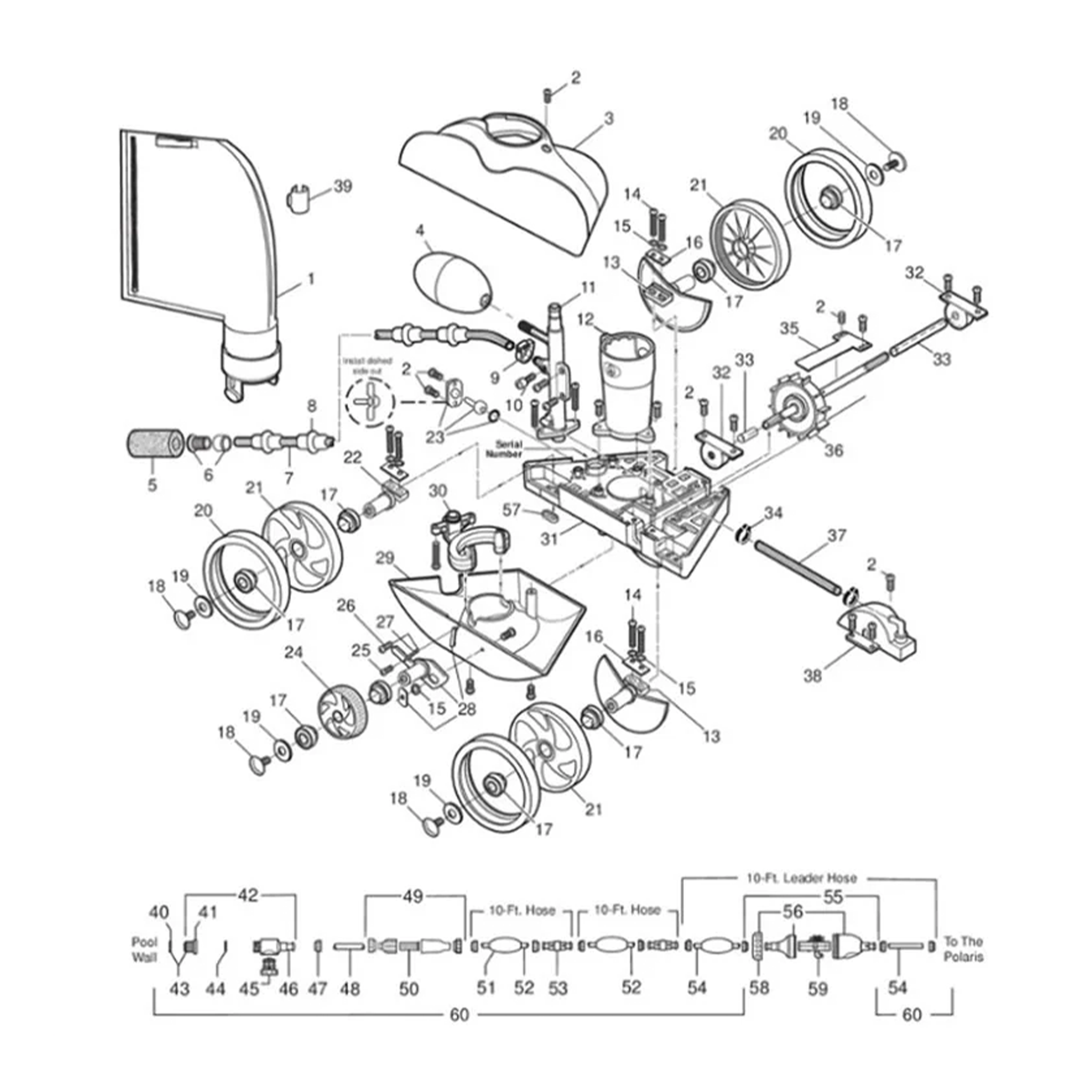 Parts List for Cleaner Parts List: Polaris 280