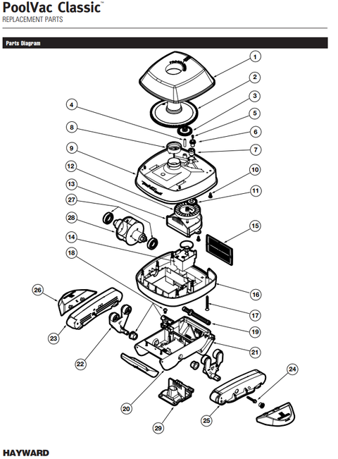 PoolVac Classic Parts and Accessories