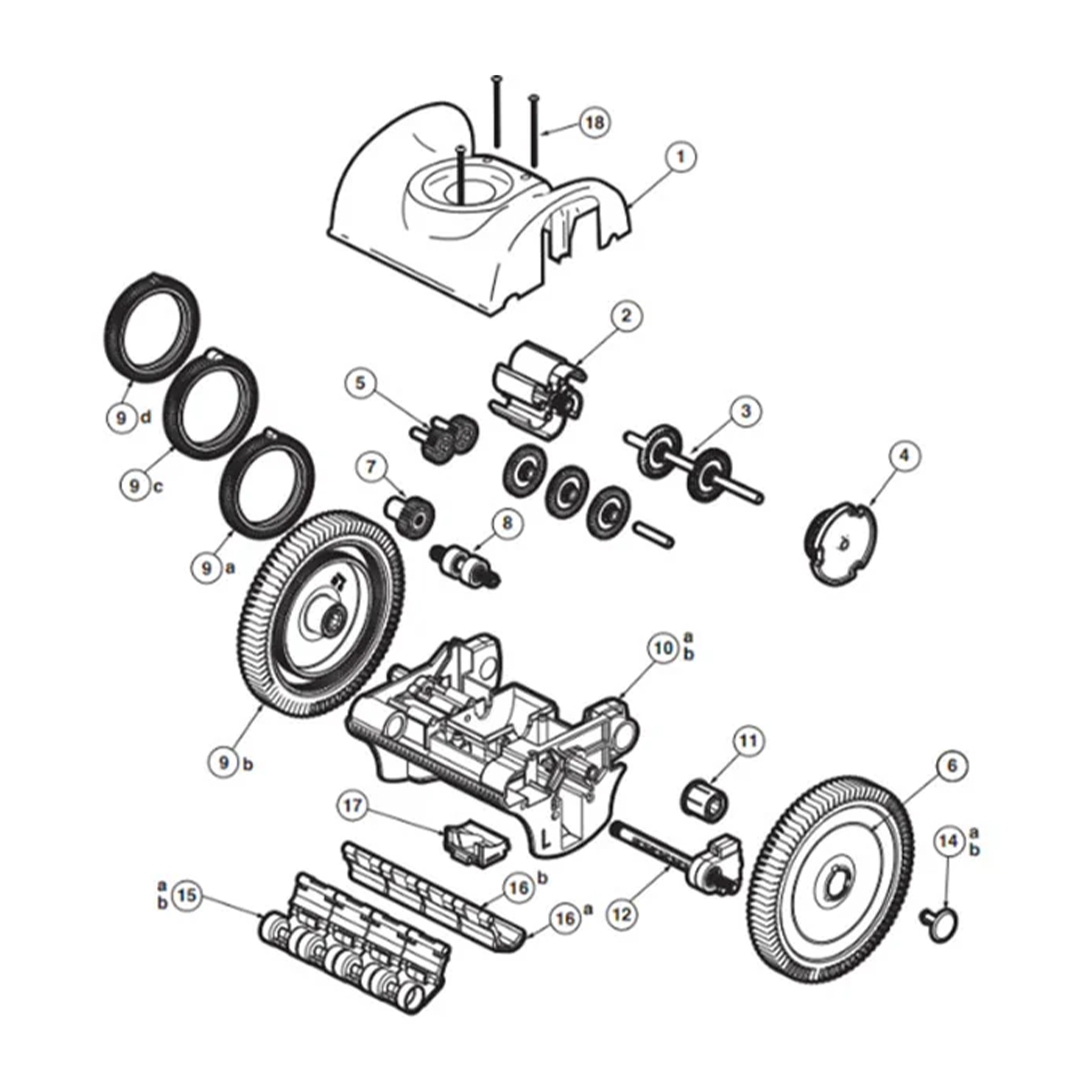 Parts List for Cleaner Parts List: Poolvergnuegen 2-Wheel