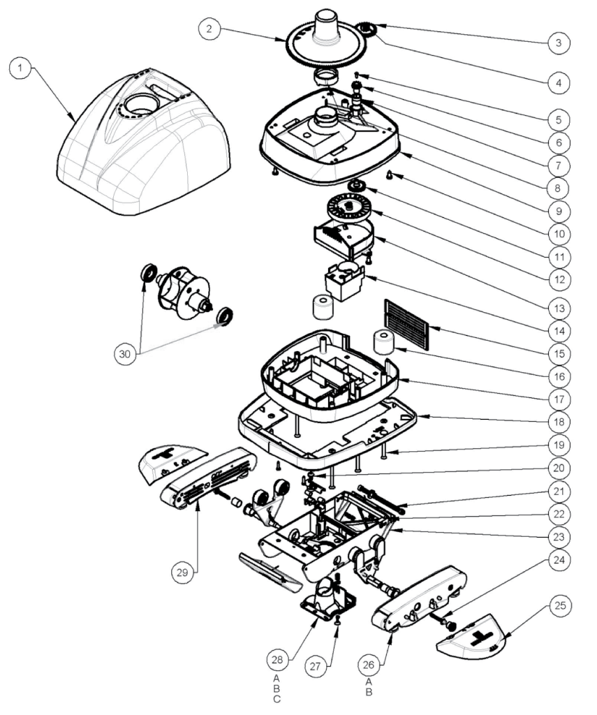 Parts List for Cleaner Parts List: Hayward Blu - Vinyl