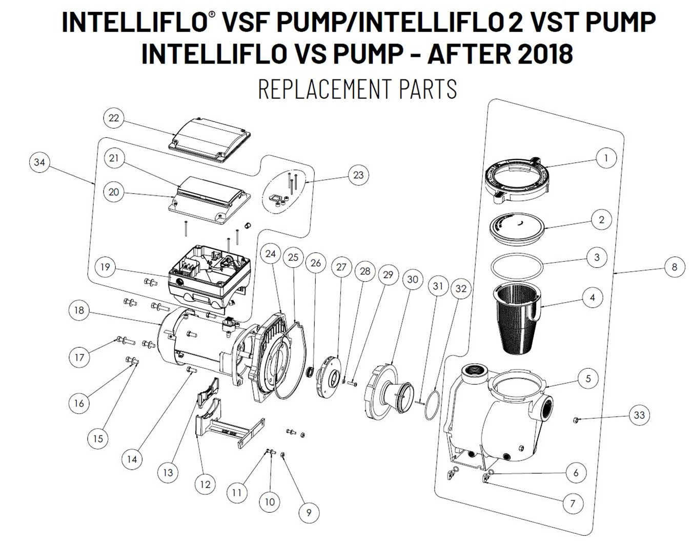 Parts List for Parts List: IntelliFlo 2 VST After 2018