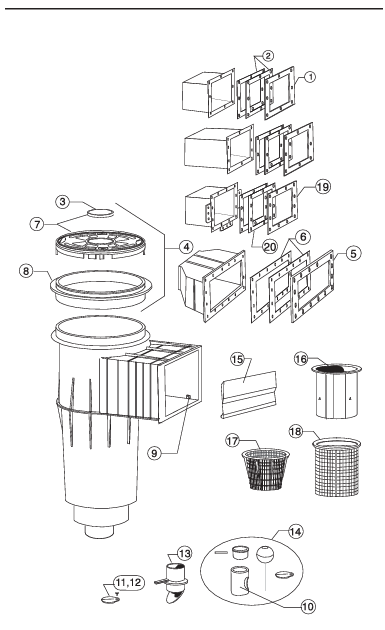 Parts List for Parts List: Pentair Admiral S15 Skimmer