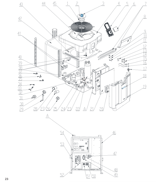 Parts List for Parts List: Hayward HeatPro VS 97K/42K BTU Heat/Cool Pump