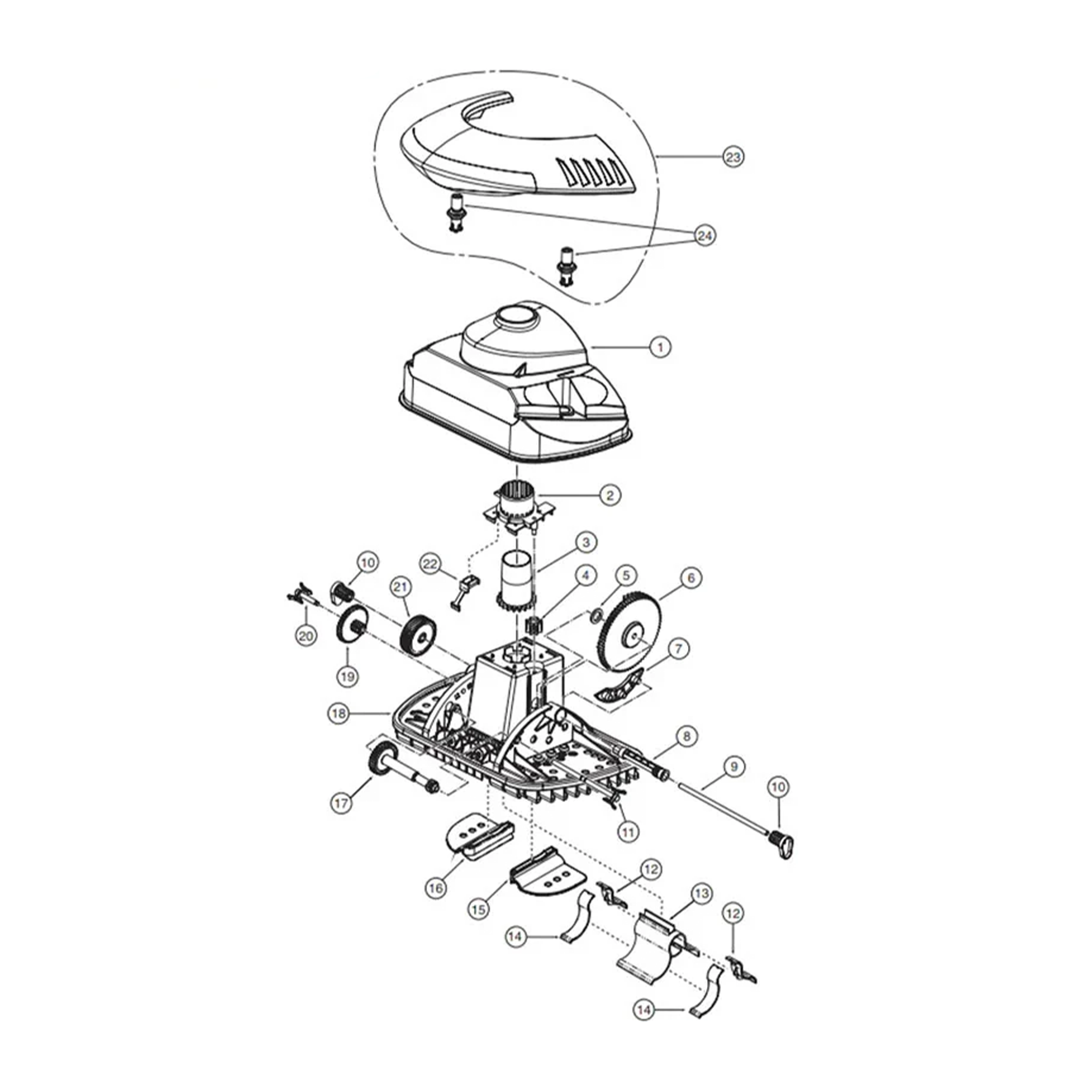 Parts List for Cleaner Parts List: Pentair Sandshark