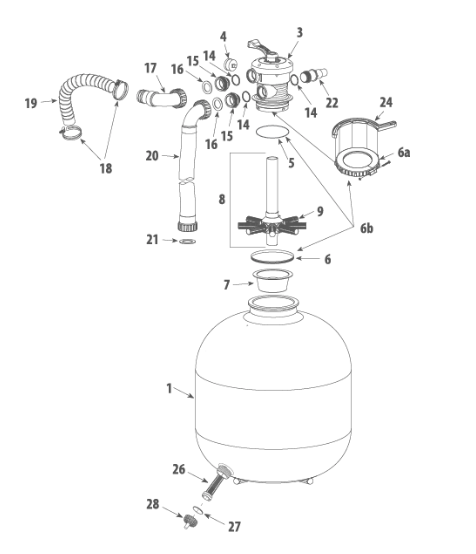 Parts List for Parts List: Waterway Carefree Top-Mount 16