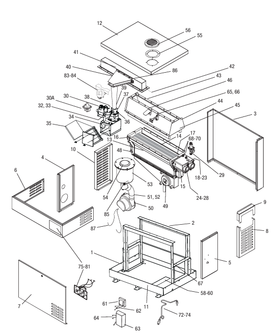 Parts List for Parts List: Jandy Hi-E2, 350K BTU, NAT, ASME Compliant Heater (Cupronickel)