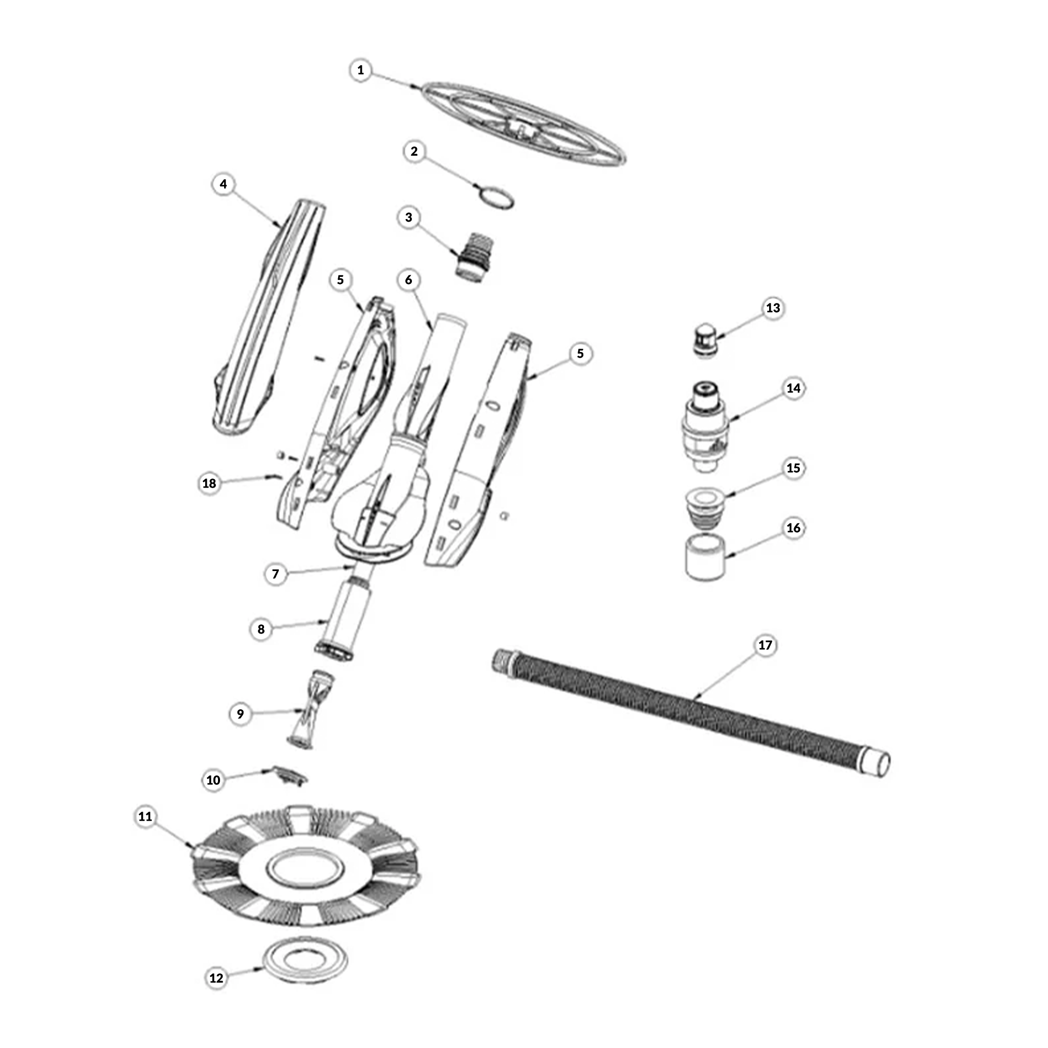 Parts List for Cleaner Parts List: DV5000-KingRay