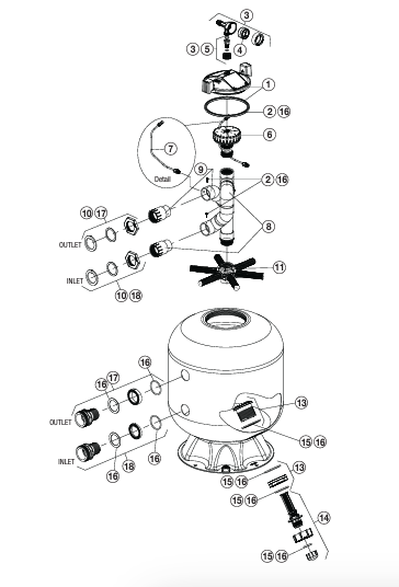 Parts List for Parts List: Jandy 24