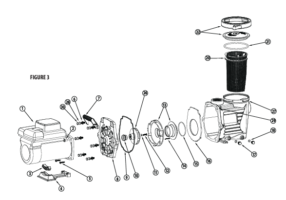 Parts List for Parts List: Mustang VS 270 Pool Pump