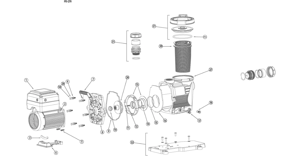 Parts List for Parts List: Power Defender 165 Variable Speed Pump