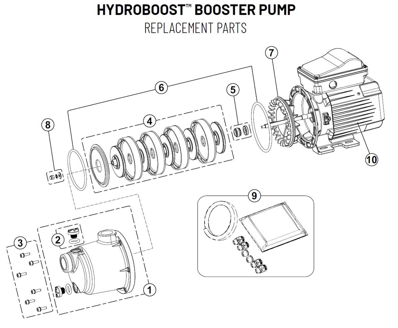 Parts List for Parts List: HydroBoost Booster Pump