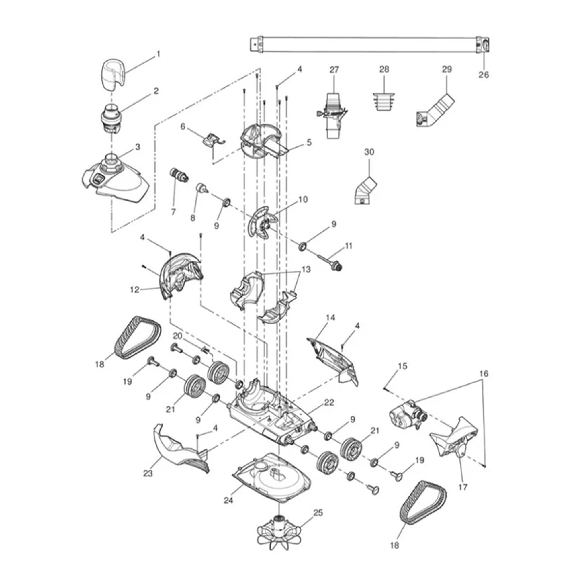 Parts List for Cleaner Parts List: Zodiac MX6