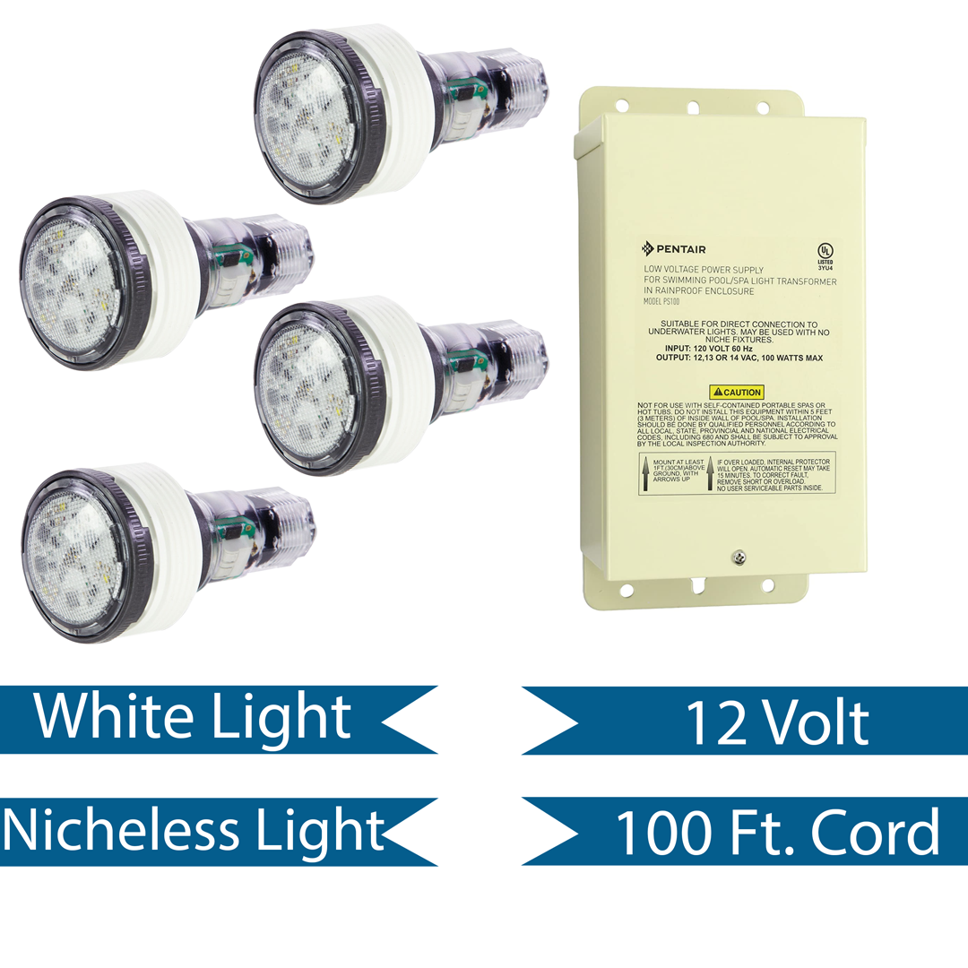 Pentair Microbrite White LED Light Combo Kit 100' Cord | 602134