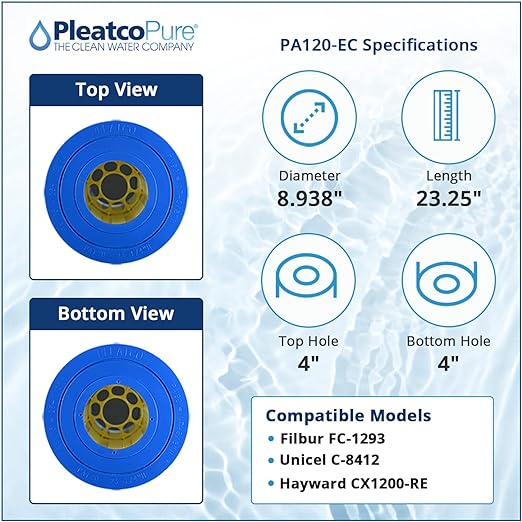 Pleatco PA120-EC Pool Filter Cartridge Replacement