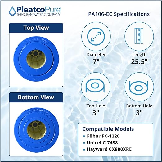 Pleatco PA106-EC Pool Filter Cartridge Replacement | PA106-EC