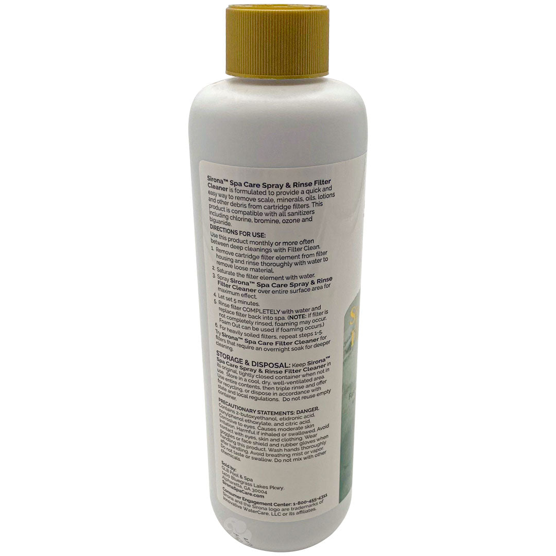 Sirona Spray & Rinse Filter Cleaner | 82119 (16 Fl Oz)