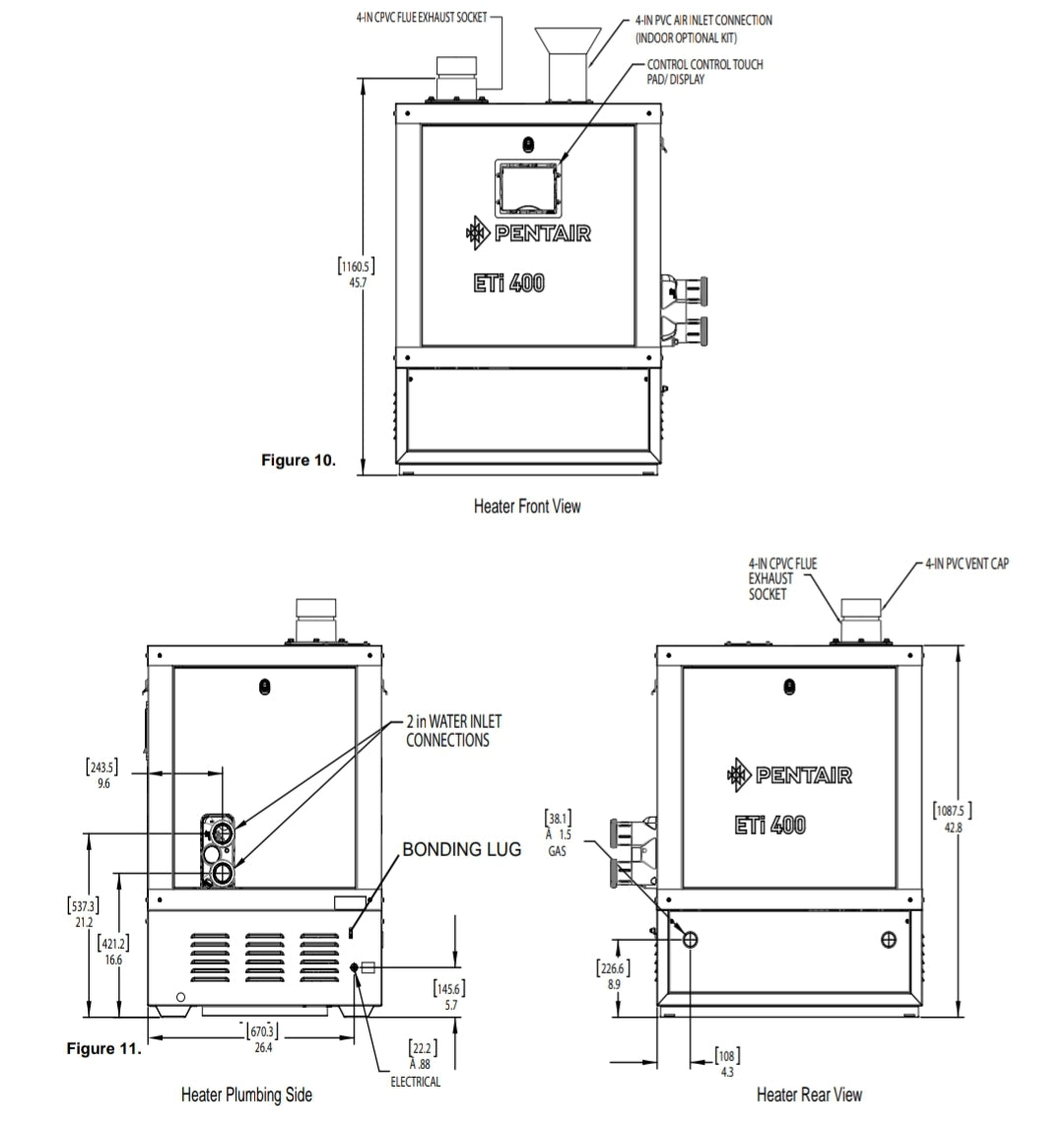 Pentair ETi 250 High-Efficiency Pool and Spa Heater || 461112