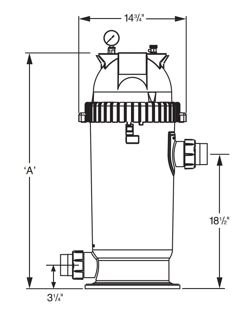 Jandy 100 Sq. Ft CS Cartridge Filter | CS100