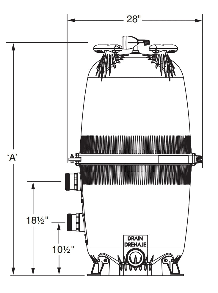 Jandy 460 Sq. Ft. 4 Element Large Cartridge Filter | CL460