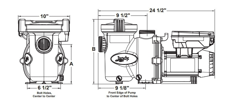 Jandy VS FloPro Variable Speed Pump 2.7HP without Controller | VSFHP270DV2A