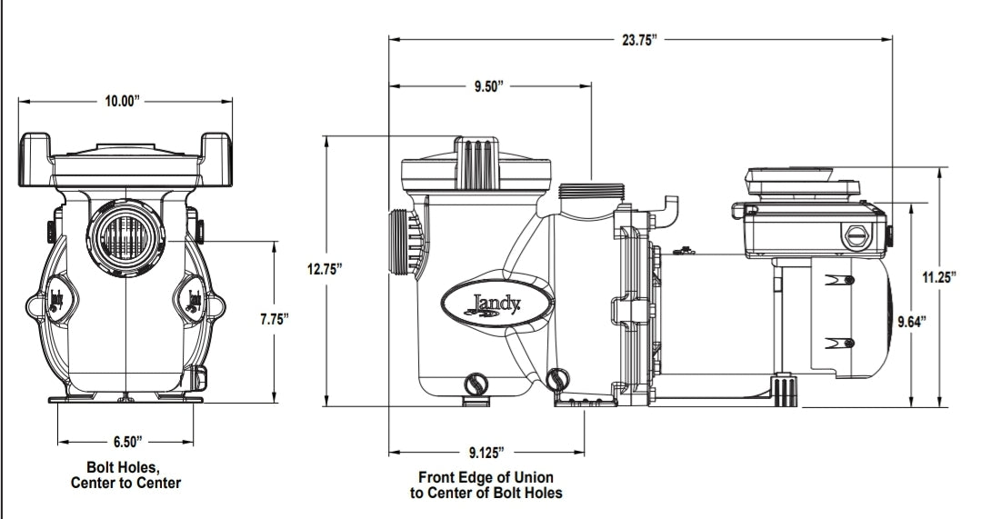 Jandy Vs Flopro 1.30HP Pump, 115/230V, with SpeedSet Controller | VSFHP130DVS