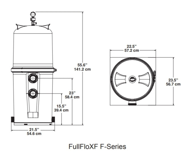 Pentair FullFloXF Q120 High-Efficiency Cartridge Style D.E. Filter | 188616