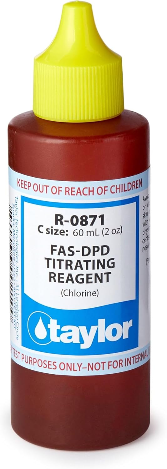 Taylor 2 oz FAS-DPD Titrating Reagent for Chlorine Dropper Bottle || R-0871-C