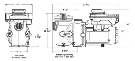 Jandy VS FloPro 3.8 HP Pump, 230V, 2 Aux Relays, with SpeedSet Controller | VSFHP3802AS