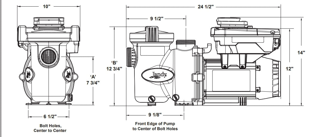 Jandy Vs FloPro 1.85HP Pump, 115/230V With Speedset Controller | VSFHP185DV2AS