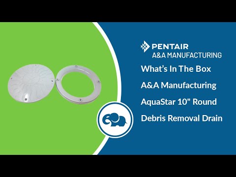 AquaStar 10" Round Debris Removal Drain (White-Spa Package) - Pentair In-Floor(A&A) | 569521