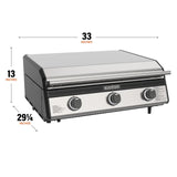 Blackstone 28" Deep Kitchen Griddle with Hood – Propane Ready