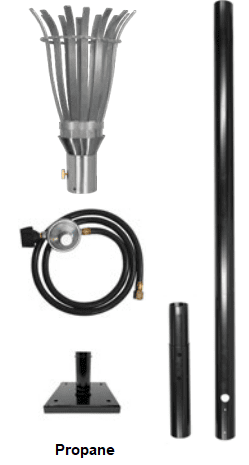 Outdoor Plus Flower Liquid Propane Top Torch & Post Complete Kit