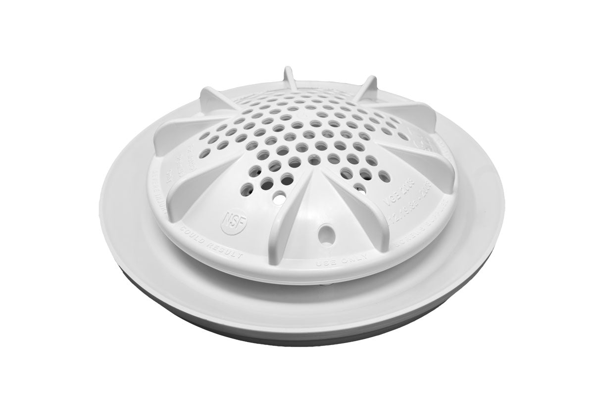 PDR2 10" Drains No Sump (White) - Pentair In-Floor(A&A)