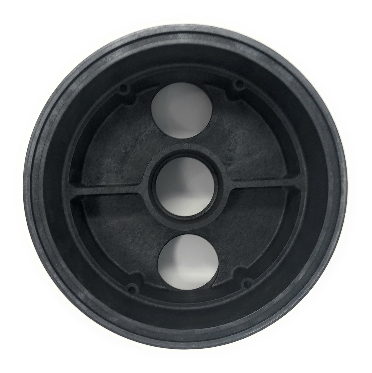 Top View - Paramount 2-Port 2" Water Valve Base (Black) - ePoolSupply