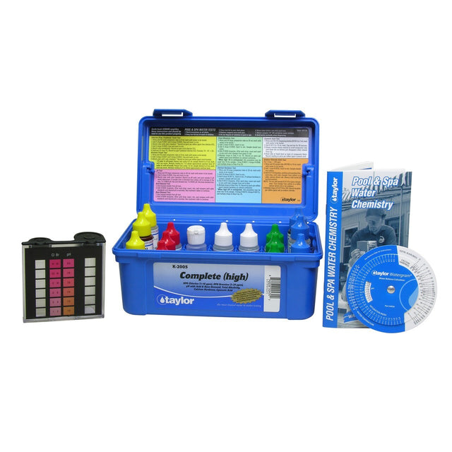 Taylor Technologies Complete kit for Chlorine/Bromine, pH, Alkalinity, Hardness, CYA (DPD) (3/4 oz bottles) - ePoolSupply