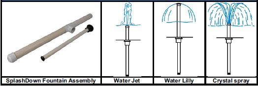 22" Complete Crystal Spray (White) - Pentair In-Floor(A&A) | 581221