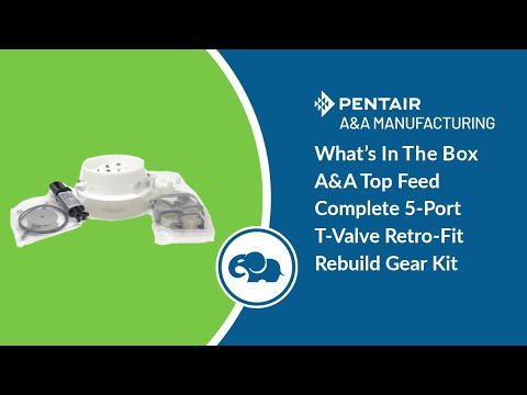 Top Feed Complete 5 Port T-Valve Retro-Fit Rebuild Gear Kit - Pentair In-Floor(A&A) | 230067