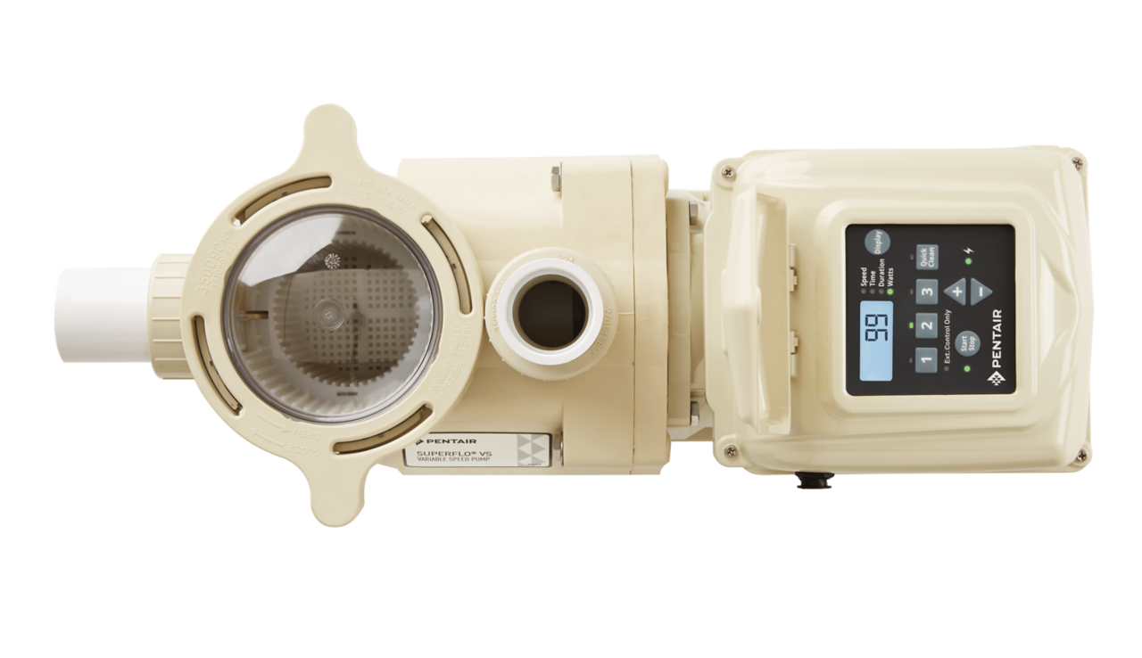 View of Top - Pentair Superflo VS Pool Pump with digital display, Part EC-342001 - over view